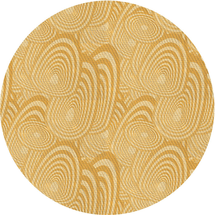 Square Patterned Chrome Gold Yellow Rug, pat3972org