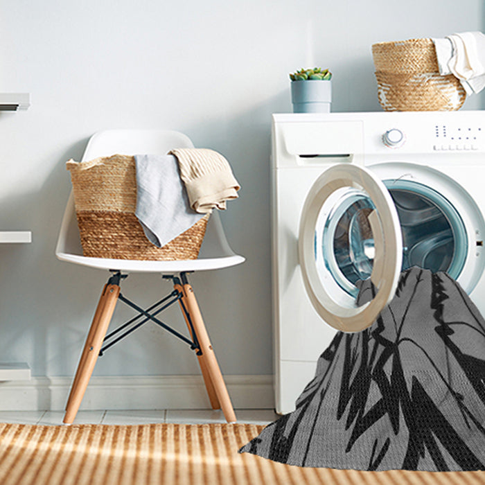 Machine Washable Transitional Gunmetal Gray Rug in a Washing Machine, wshpat3973gry