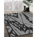 Patterned Gunmetal Gray Rug in Family Room, pat3973gry