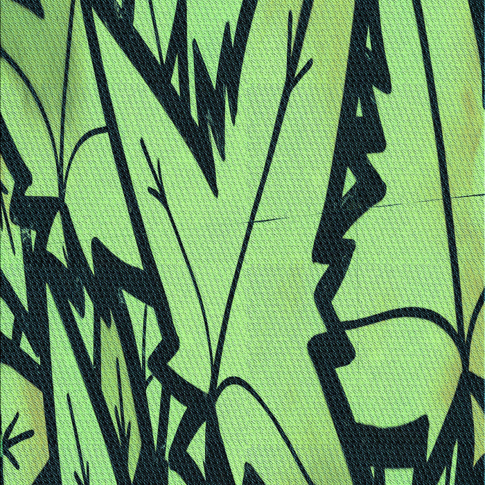 Patterned Dark Slate Grey Green Rug, pat3973lblu