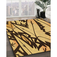 Patterned Red Brown Rug, pat3973org