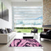 Machine Washable Transitional Purple Rug in a Kitchen, wshpat3973pur