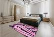 Patterned Purple Rug in a Bedroom, pat3973pur