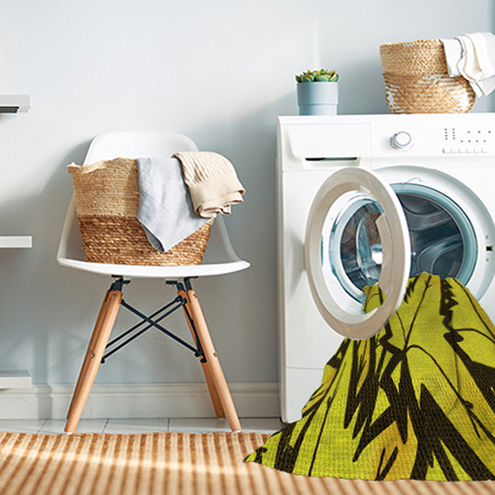 Machine Washable Transitional Golden Yellow Rug in a Washing Machine, wshpat3973yw