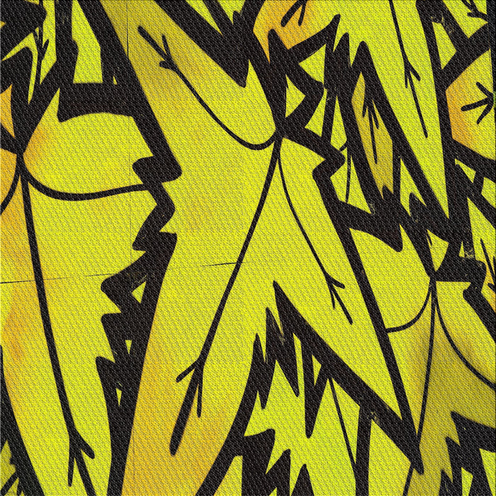 Square Patterned Yellow Modern Rug, pat3973