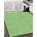 Patterned Jade Green Rug in Family Room, pat3974lblu