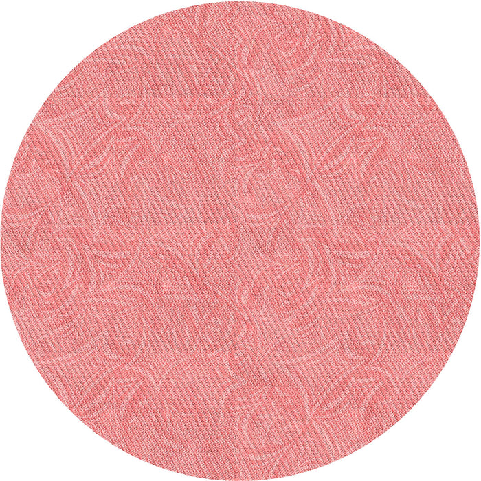 Square Machine Washable Transitional Light Salmon Pink Rug in a Living Room, wshpat3974rd
