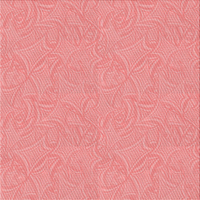 Round Patterned Light Salmon Pink Rug, pat3974rd