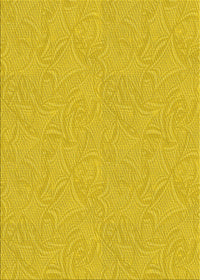 Machine Washable Transitional Golden Yellow Rug, wshpat3974yw