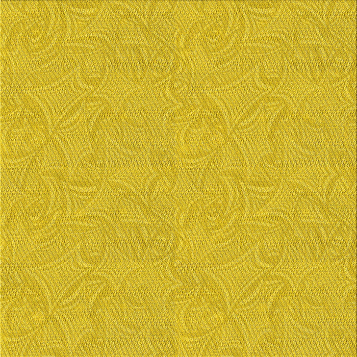 Round Machine Washable Transitional Golden Yellow Rug, wshpat3974yw