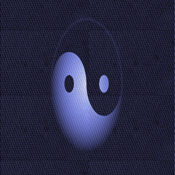 Patterned Black Rug, pat3975blu