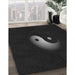 Machine Washable Transitional Black Rug in a Family Room, wshpat3975gry