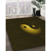 Patterned Black Rug, pat3975yw