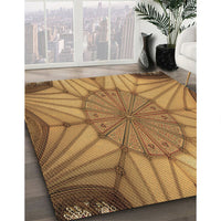 Patterned Mahogany Brown Rug, pat3976brn