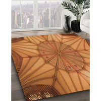 Patterned Orange Rug, pat3976org