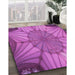 Machine Washable Transitional Bright Neon Pink Purple Rug in a Family Room, wshpat3976pur