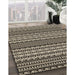 Machine Washable Transitional Midnight Gray Rug in a Family Room, wshpat3977brn