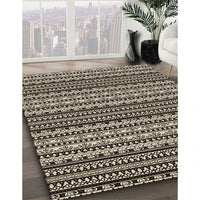 Patterned Midnight Gray Rug, pat3977brn