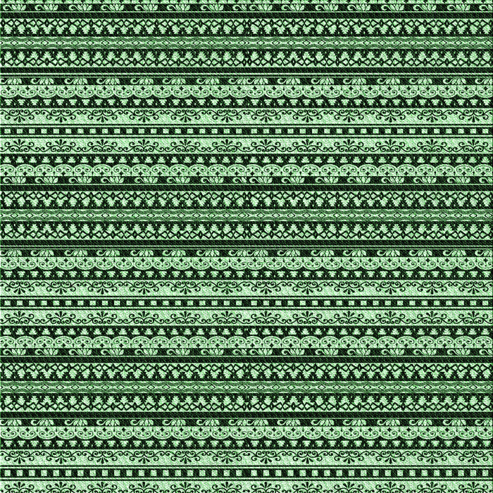 Round Machine Washable Transitional Light Green Rug, wshpat3977grn