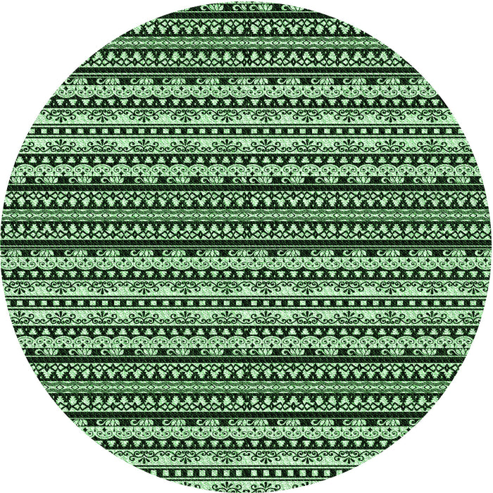 Square Patterned Light Green Rug, pat3977grn