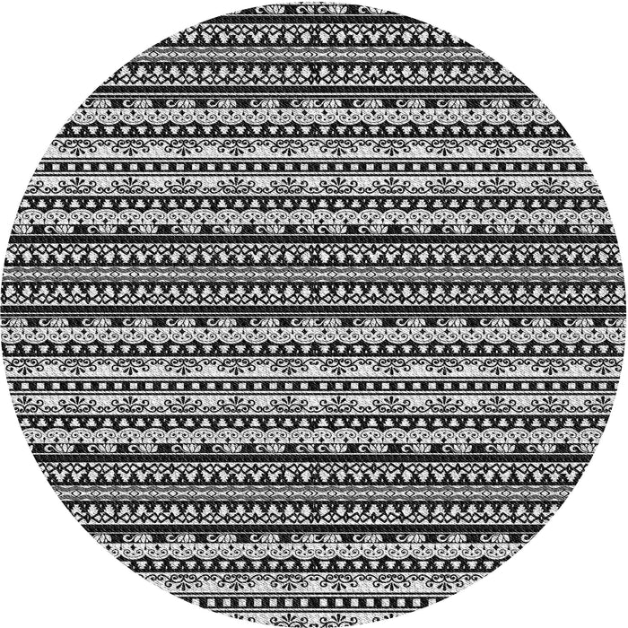 Square Machine Washable Transitional Charcoal Black Rug in a Living Room, wshpat3977gry