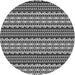 Square Patterned Charcoal Black Rug, pat3977gry