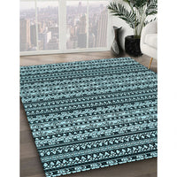 Patterned Blue Rug, pat3977lblu