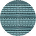 Square Patterned Blue Rug, pat3977lblu