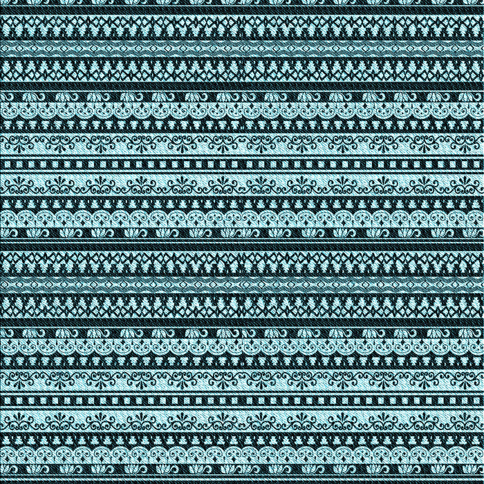 Machine Washable Transitional Blue Rug, wshpat3977lblu