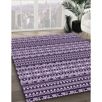 Patterned Dark Purple Rug, pat3977pur