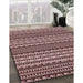 Patterned Rose Pink Rug in Family Room, pat3977rd