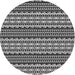 Square Machine Washable Transitional Midnight Gray Rug, wshpat3977