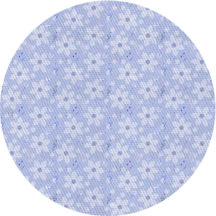 Square Patterned Blue Rug, pat3978blu