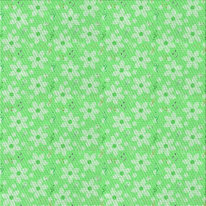 Round Patterned Green Rug, pat3978grn