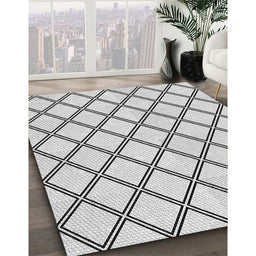 Patterned Off-White Novelty Rug in Family Room, pat397