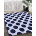 Machine Washable Transitional Midnight Blue Rug in a Family Room, wshpat398blu