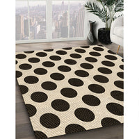 Patterned Deep Peach Orange Rug, pat398brn