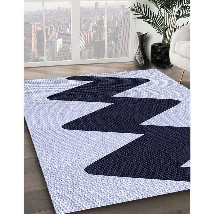 Machine Washable Transitional Blue Rug in a Family Room, wshpat3980blu