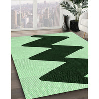 Patterned Medium Forest Green Rug, pat3980grn