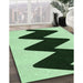 Patterned Medium Forest Green Rug in Family Room, pat3980grn