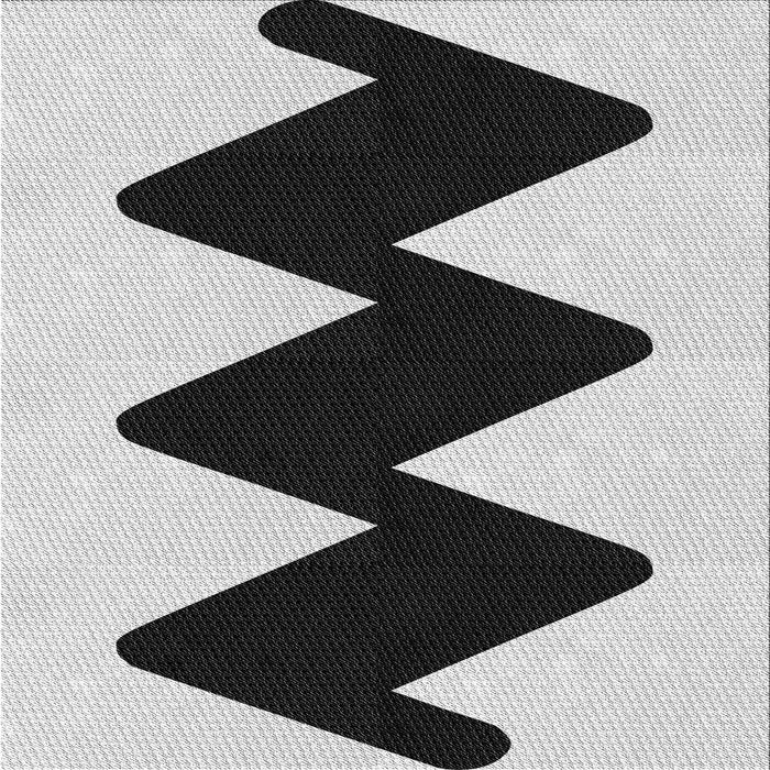 Round Patterned Light Black Rug, pat3980gry