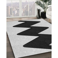 Patterned Light Black Rug, pat3980gry