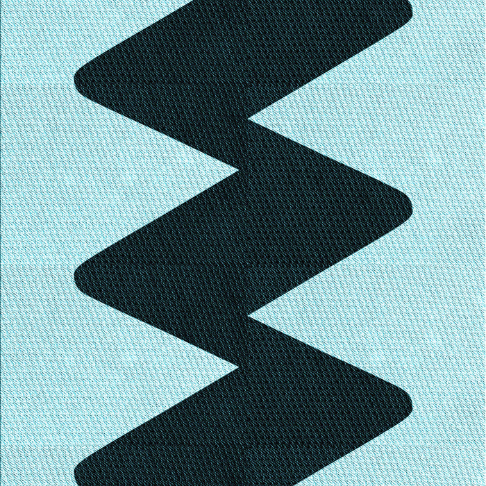 Patterned Medium Teal Green Rug, pat3980lblu