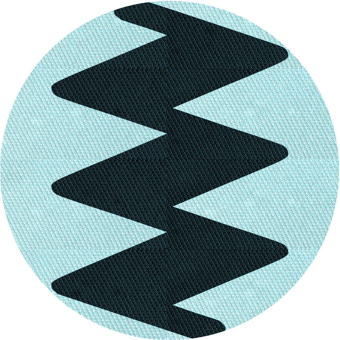 Square Patterned Medium Teal Green Rug, pat3980lblu