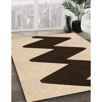 Patterned Deep Peach Orange Rug, pat3980org