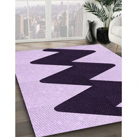 Patterned Blossom Pink Rug, pat3980pur