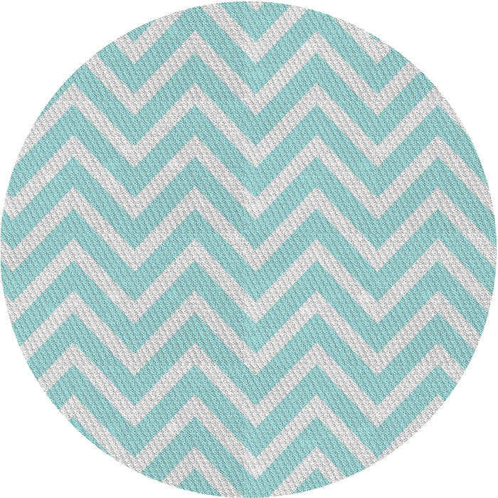 Sideview of Patterned Blue Novelty Rug, pat3981