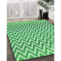 Patterned Green Rug, pat3982grn