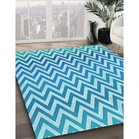 Patterned Blue Rug, pat3982lblu