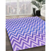 Patterned Mauve Purple Rug in Family Room, pat3982pur